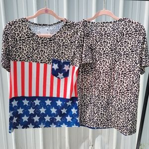 Patriotic Leopard Top